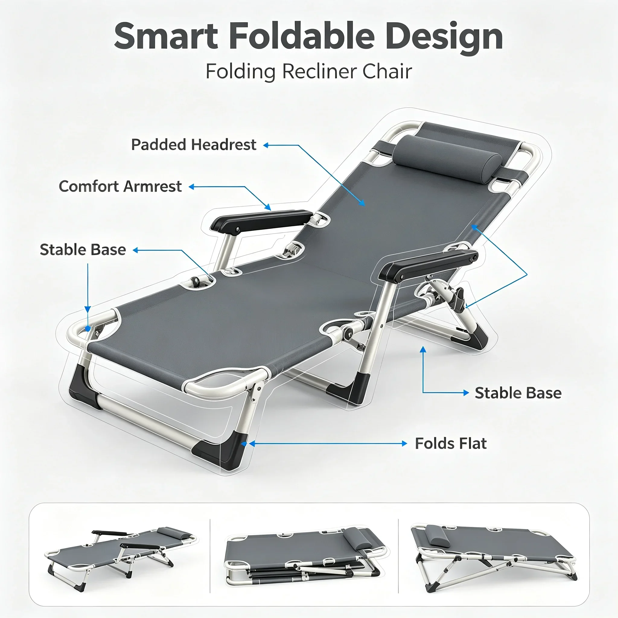 Office Lunch Nap Folding Loung - Outdoor Sport Chairs recension och pris