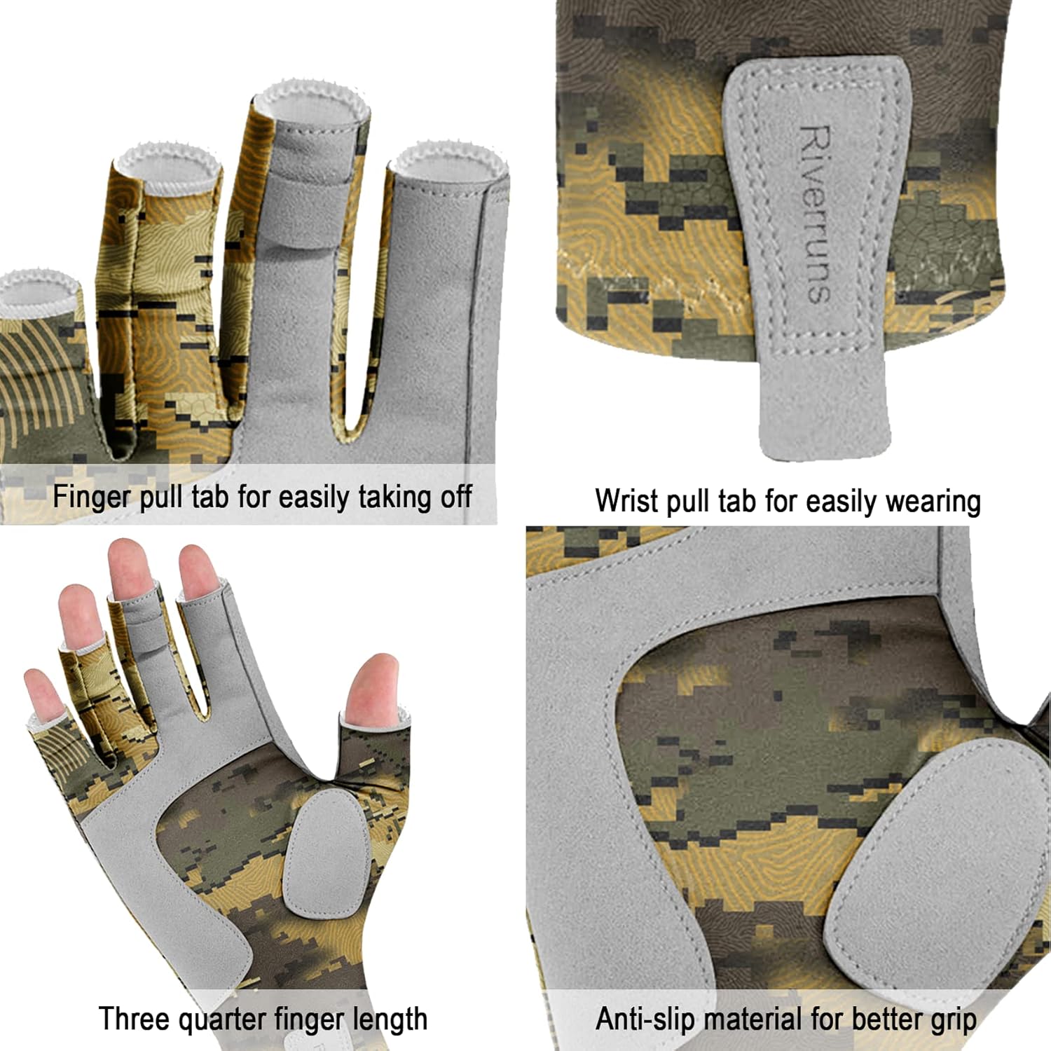 Aventik UPF50+ Fingerless Fish - Outdoor Sport Gloves recension och pris
