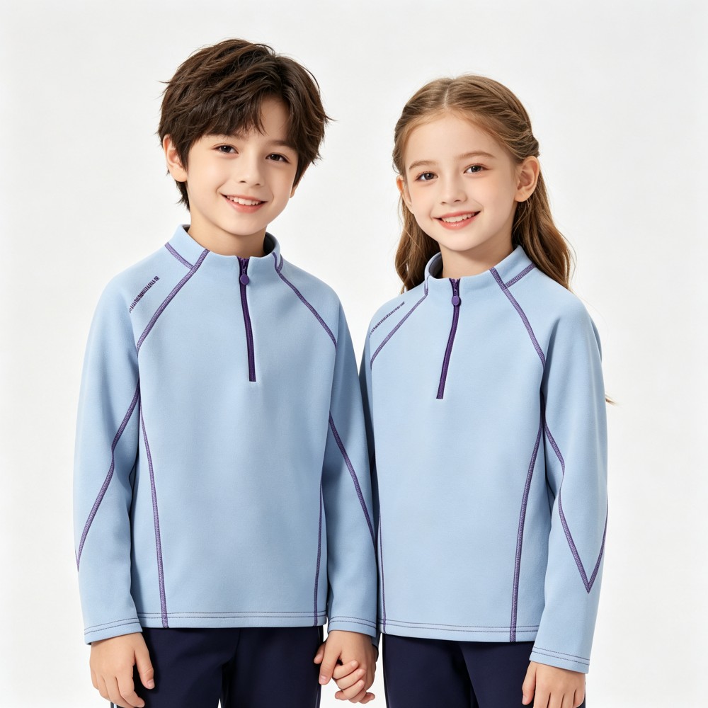 Autumn Winter Kids Half‑Zip Fl - Outdoor Sport Activities For Kids recension och pris