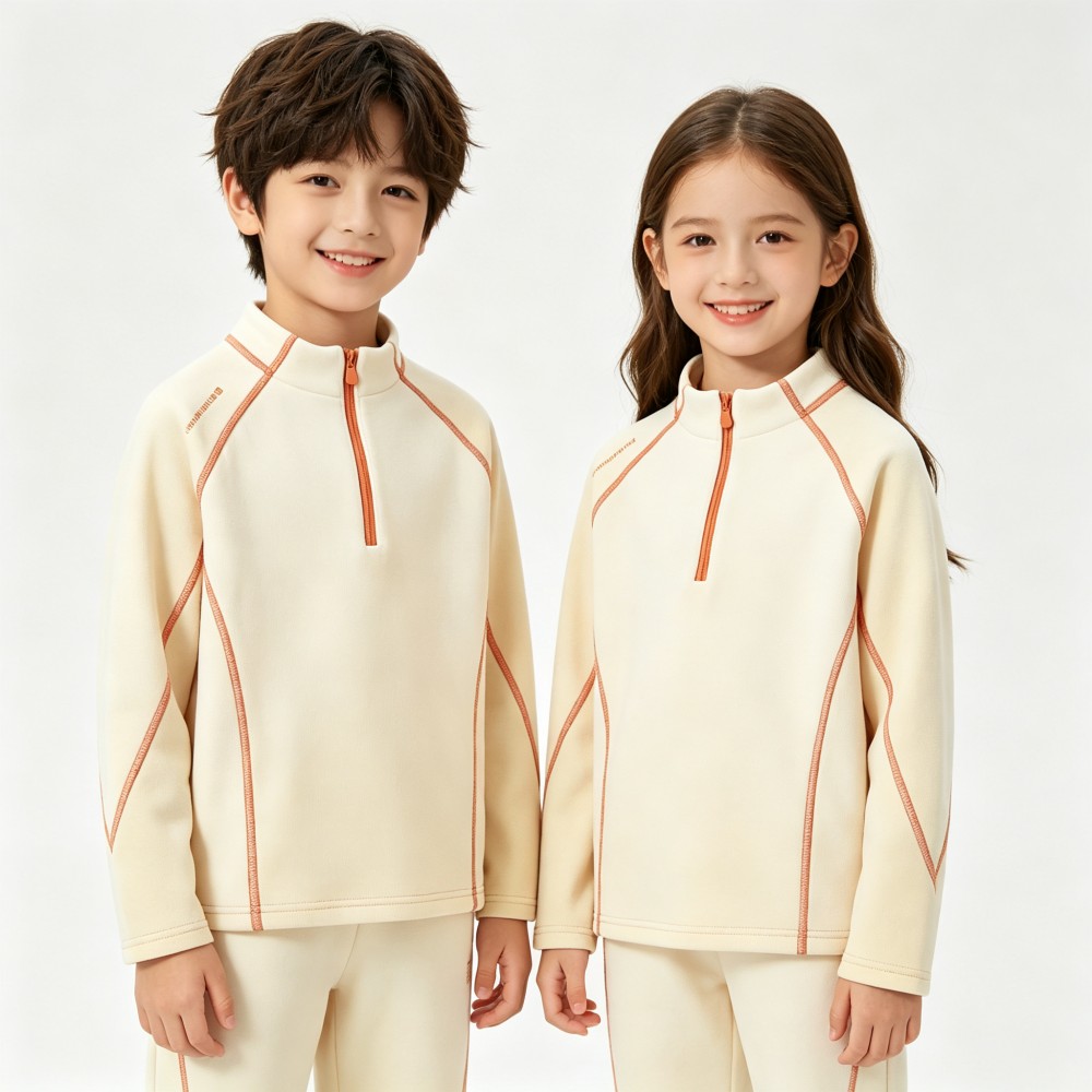 Autumn Winter Kids Half‑Zip Fl - Outdoor Sport Activities For Kids recension och pris